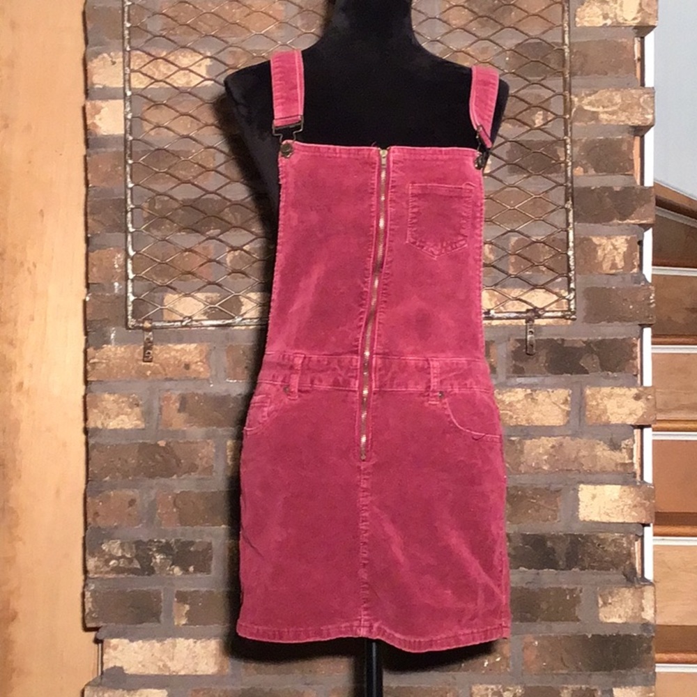 indigo rein color flex corduroy jumper skirt maroon M